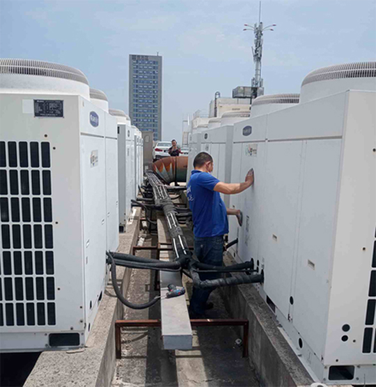 来宾中央空调制热和不制冷系统维修方法